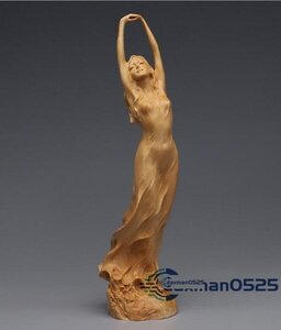 綺麗★木彫 置物 裸女像 美人像 女性像 彫刻工芸品★高さ23cm