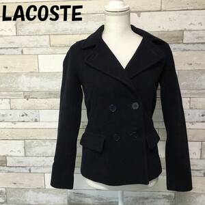 【人気】LACOSTE/ラコステ Pコート ブラック サイズ38 レディース/A2329