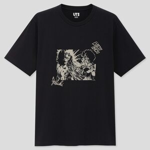 UNIQLO ユニクロ UT あしたのジョー はじめの一歩 コラボ 半袖Tシャツ 黒 M 矢吹ジョー ちばてつや タグ無し 新品未着用 高森朝雄