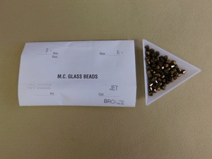 3746△未使用 チェコビーズ M.C.GLASS BEADS JET BRONZE ジェットブロンズ SUPERIOR CRYSTAL