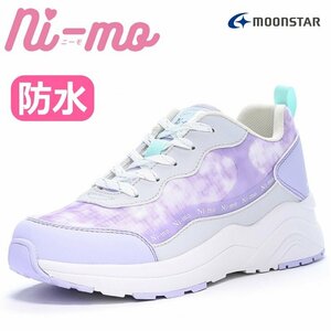 ムーンスター ニーモ ni-mo NM J112 パープル ジュニア キッズ 女の子 厚底スニーカー かわいい おしゃれ ガールズ 22.5cm