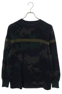 サカイ Sacai 17-01396M サイズ:1 デジカモ柄ニット 中古 BS99