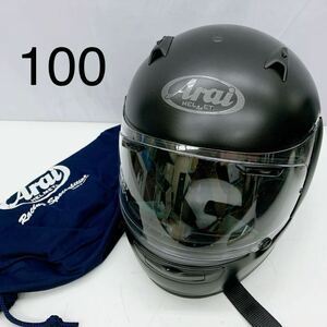 6AD113 アライ(ARAI) バイクヘルメット フルフェイス QUANTUM-J ブラック M 57-58cm 中古 現状品