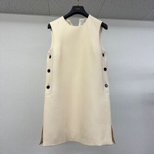 【OK32-1】美品★christian dior/クリスチャンディオール ウール×シルク チュニック F34 レディース アイボリー 341B32A1166