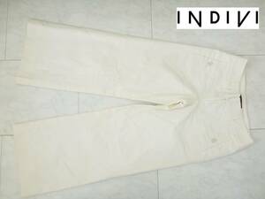 1.5万 INDIVI　インディヴィ　インディビ ★　白　ホワイト　ワイドパンツ　38　M相当