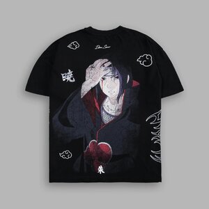 Darc Sport ITACHI AKATSUKI SIDE BY SIDE OVERSIZED TEE BLACK XL ダルクスポーツ イタチ サイド オーバーサイズ Tシャツ ブラック 暁 黒