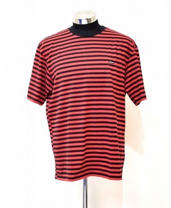 Undercoverism （アンダーカバーイズム）UI2A4810 ユガミパッカリング　ボーダー 半袖Tシャツ TEE スモールロゴ LOGO T-SHIRT RED×BLACK 2