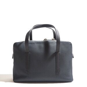 B5342P　▼MAISON TAKUYA メゾンタクヤ▼　TRAVEL T BRIEF CASE シュランケンカーフ ブリーフケース ネイビー / レザーバッグ rb mks