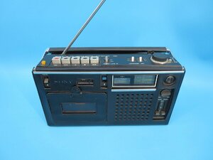 ソニー 　ラジカセ　CF-1900 　AM/FM　ブラック　黒　昭和レトロ　カバー付　ＳＯＮＹ　アンティーク　現状品　（中　ＳＯＮ45