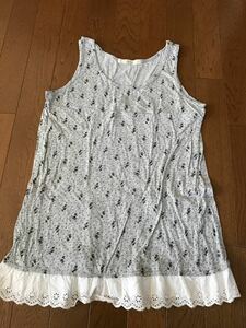 中古品★☆グローバルワーク shuca レース花柄タンクトップ L☆即決