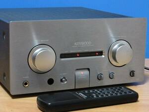 KENWOOD★良品 メンテ済 動作良好★高音質 プリメインアンプ★簡易リモコン&取説付★A-1001