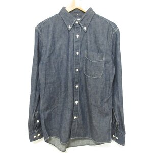 美品 visvim ヴィズヴィム B.D. SHIRT ONE WASH 長袖 ワンウォッシュ ボタンダウン デニムシャツ サイズ1 インディゴブルー系