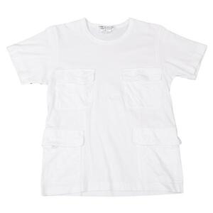 コムコム コムデギャルソンCOMME des GARCONS コットン四つポケットデザインTシャツ 白S