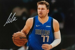 ☆ルカ・ドンチッチ　直筆サインフォト/写真　ユーロリーグ最年少ＭＶＰ NBA　18-19新人王　スロベニア代表　マーベリックス