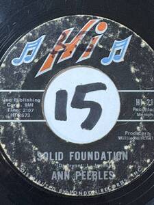 ANN PEEBLES SOLID FOUNDATION 両面VG(+) 