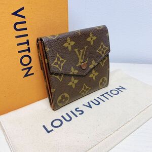 A114【ほぼ極美品】LOUIS VUITTON ルイヴィトン モノグラム ポルトモネ ビエ カルトクレディ 三つ折り財布 Wホックウォレット M61660/862