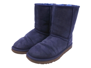 UGG Australia アグ オーストラリア 5825 CLASSIC SHORT 2 クラシック ショート 2 ムートン ブーツ size22/紺 ◆■ ☆ ejc2 レディース