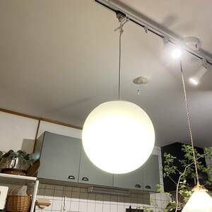IKEAペンダントライト大30cm② LED球付きダクトレール対応 天井照明