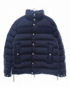 モンクレール MONCLER BREVAL サイズ3 A2-091 ブレヴァル ダウン ジャケット ネイビー ウール 切り替え 【ブランド古着ベクトル】■ 240717