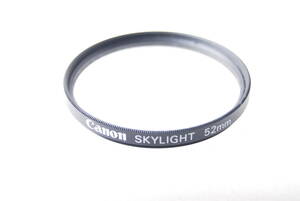 CANON キヤノン SKYLIGHT 52mm レンズ保護フィルター レンズ装着確認済み！ A063