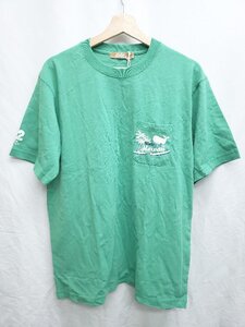 ◇ ◎ Aloha MADE アロハメイド 半袖 Tシャツ カットソー サイズLARGE グリーン レディース P