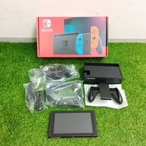 【中古品】『1-221』任天堂 Nintendo Switch 本体、充電ケーブルセット 初期化済 コントローラー無し