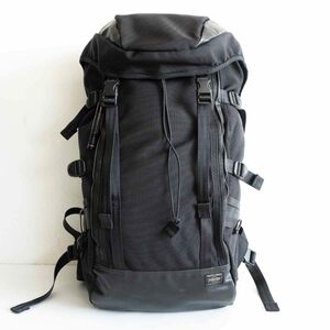 【美品】PORTER 【HEAT ヒート リュック】 ポーター ブラック バックパック デイパック 703-06301 2408189