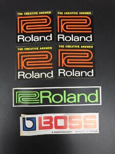 [ZEROnet]Σ昭和レトロ　ビンテージ　ローランド　Rolandステッカー　3種類　全部で6枚セット　現状品ΣK69-32