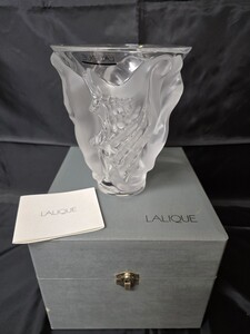 LALIQUE/ ラリック /フラワーベース/クリスタル/箱付き/ 美品/クリスタルガラス/花瓶