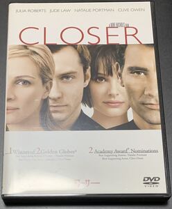 【DVD】映画「Closer クローサー」映像特典付、マイク・ニコルズ監督、ジュリア・ロバーツ、ジュード・ロウ、ナタリー・ポートマン