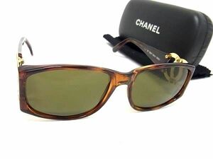 1円 ■美品■ CHANEL シャネル 02461 91235 ココマーク べっ甲調 サングラス メガネ 眼鏡 レディース メンズ ブラウン系 FB2003