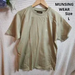 【人気☆MUNSING WEAR grand slam】カーキ　丸首　Tシャツ