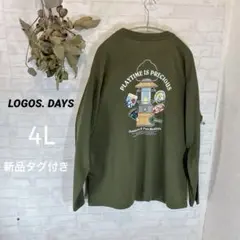 LOGOS. DAYS【4L】バックプリント付きシャツ/アウトドア　キャンプ　夏