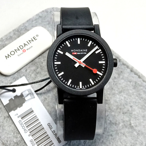 【mow4】新品　 MONDAINE　モンディーン　essence　エッセンス　32ミリケース　腕時計　MS1-32120-RB　ブラック　スイス製　定価31,900円　