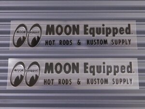 ◆送料\110◆【MOON Equipped・ムーンイクイップド】※《ロゴステッカー・ブラック ／ 2枚セット》　MQD034BK　転写式　抜きタイプ