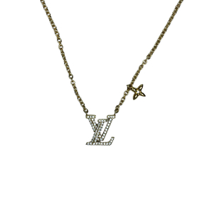 LOUIS VUITTON M00596 ルイヴィトン コリエ LVアイコニック ネックレス アクセサリー ジュエリー LVロゴ メタル ラインストーン ゴールド