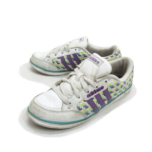 Z■【24.5cm】アディダス/ADIDAS 編み込みカジュアルシューズ u45558 ■白LADIES/15【中古】■