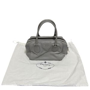 PRADA プラダ 2way ハンドバッグ 斜め掛け 2WAYバッグ グレー 袋付 保管品