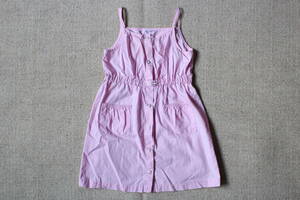 PETIT BATEAU プチバトー ピンク ワンピース シンプル コットン100% 綿 サイズ不明 かわいい フランス こども スナップボタン 女の子