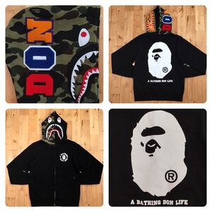 ★激レア★ Big sean シャーク パーカー Mサイズ shark full zip hoodie a bathing ape BAPE camo エイプ ベイプ アベイシングエイプ t2058