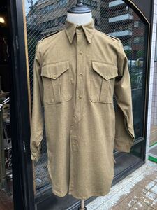 イギリス古着 イギリス軍　1950s ウールシャツ　UKミリタリー　wool shirt シャツ B＆B MV999