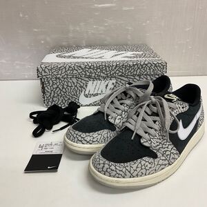 営AB36-80Y NIKE ナイキ AIR JORDAN1 RETRO LOW OG エアジョーダン1 レトロロー ブラックセメント メンズ スニーカー CZ0790-001 27cm 