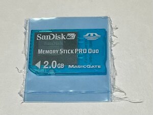 SanDisk サンディスク MEMORY STICK PRO DUO メモリースティックデュオ 2GB 1枚 フォーマット済み 動作確認済みジャンク品