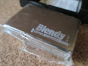 ZIPPO 『Blendy Coffee ブレンディ コーヒー』1991年10月製造 AGF 原田知世 ヘアライン オイルライター ジッポー 廃版激レア 未使用品