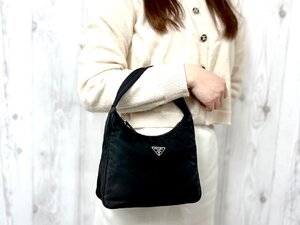 極美品 PRADA プラダ テスート ハンドバッグ ミニバッグ バッグ ナイロン×ナイロンキャンバス 黒 78838