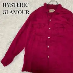 HYSTERIC GLAMOUR 総柄レーヨンシャツ　ヒスガール　バーガンディー