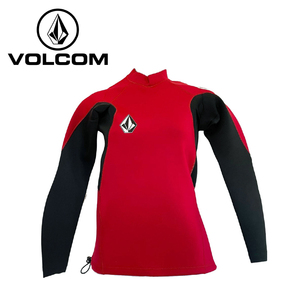 【A9612201-RED-L】新品未使用　VOLCOM ボルコム 2MM JACKET LS RED L ラッシュガード　サーフィン　メンズ　紫外線対策　日焼け　タッパー