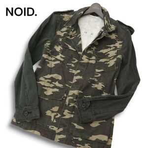 NOID. ノーアイディー 通年 ミリタリー★ 【カモフラ 迷彩】 ファティーグ ミリタリー ジャケット Sz.2　メンズ　C4T07367_8#O