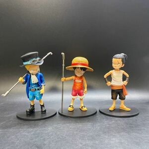 ワンピース 幼少期 ルフィ サボ ジャブラ フィギュア 3体セット 破損あり 中古 稀少 ONE PIECE 箱無し 現状品