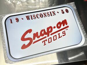 ★未使用★SNAP-ON スナップオン 大型 看板 スチール ティンサイン プレート 立体エンボス加工★WISCONSIN★ガレージ等